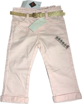 PANTALON ROSE PALE AVEC CEINTURE BKZ