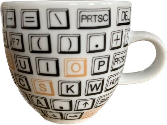 TASSE MOTIF CLAVIER D'ORDINATEUR