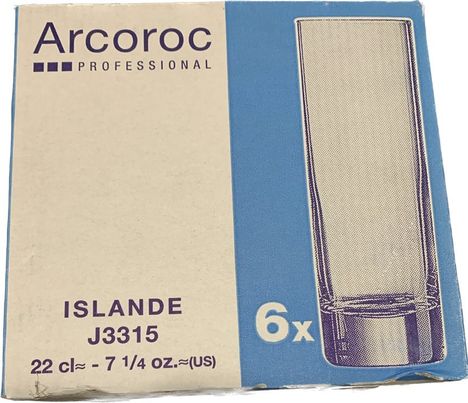 VERRES ARCOROC ISLANDE J3315